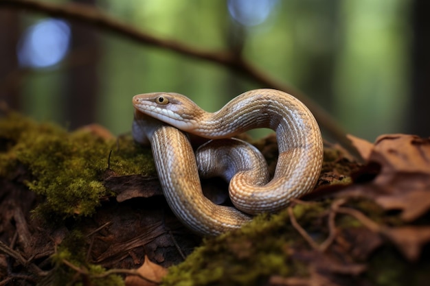 Slow worm entwined with a partner during created with generative ai