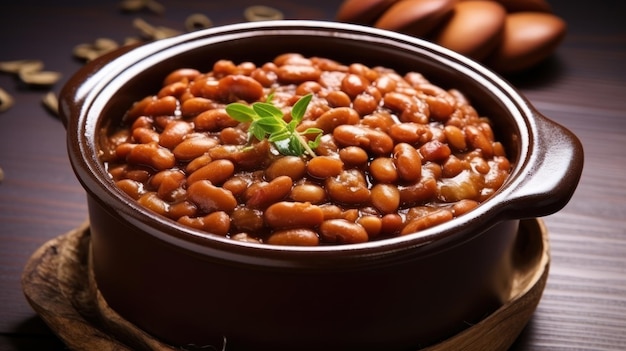 SlowCooked Beans with Rich Brown Sugar Sauce A Flavorful Delight