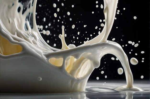 Slowmotion milk pour video