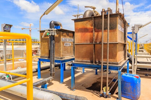 Sludge Control tank in Water Treatment plant Modern urban wastewater treatment plant