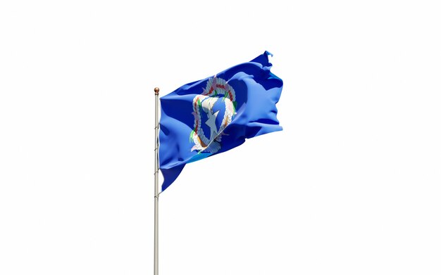 Sluit omhoog bij het teruggeven van geïsoleerde nationale vlag