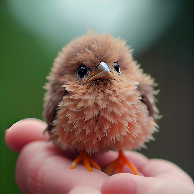 Sluit omhoog mening van aardige kleine vogel