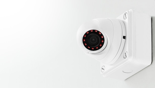 Sluit omhoog moderne openbare cctv-camera