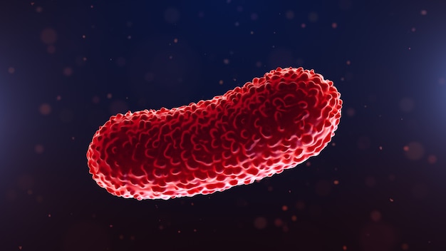 Sluit omhoog op bacteriën op medische achtergrond