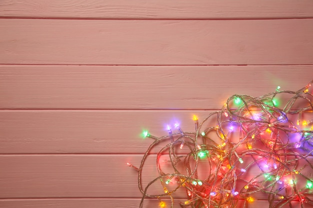 Sluit omhoog op de slingerlichten van kerstmis