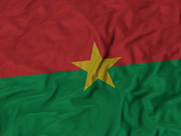 Sluit omhoog van de Vlag van Ruffled Burkina