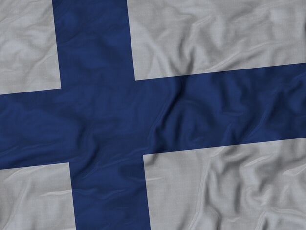 Sluit omhoog van de Vlag van Ruffled Finland