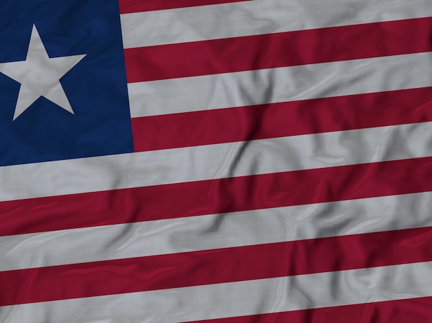 Sluit omhoog van de Vlag van Ruffled Liberia