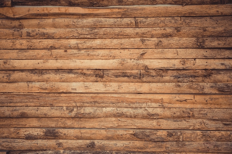Foto sluit omhoog van muur van houten planken wordt gemaakt die