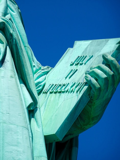 Sluit omhoog van Vrijheidsbeeld in New York