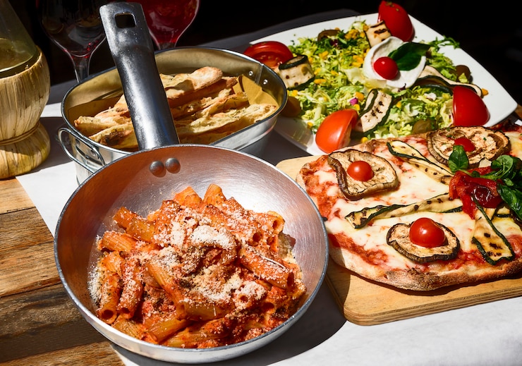 Foto smaakte en beroemde italiaanse gerechten