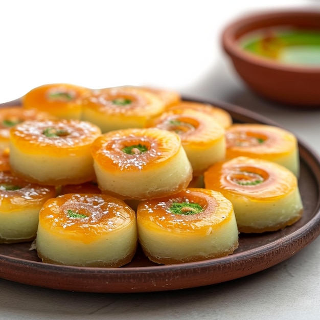 Smaakvolle charme Bengaalse Peda, een speciaal en traditioneel Indiaas snoepje voor postgrootte op sociale media