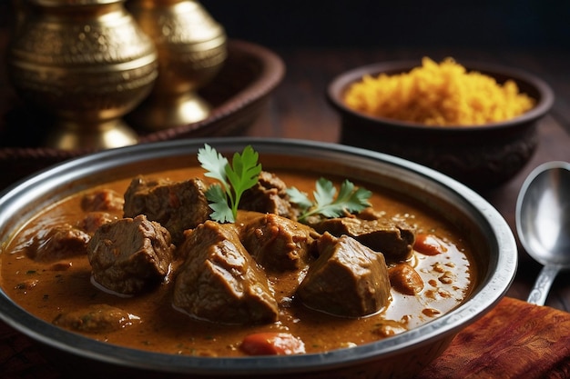 Foto smaakvolle reis mutton curry avontuur