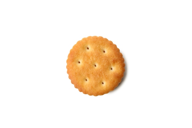 Smakelijk cracker koekje geïsoleerd op wit