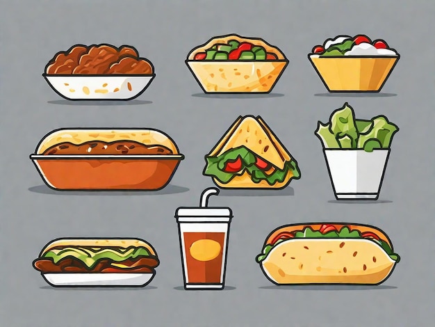 Smakelijke Burrito-illustraties