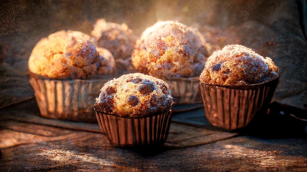 Foto smakelijke zoete cupcake