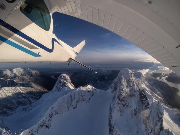 Small Airplane flying pass the Lions Peaks