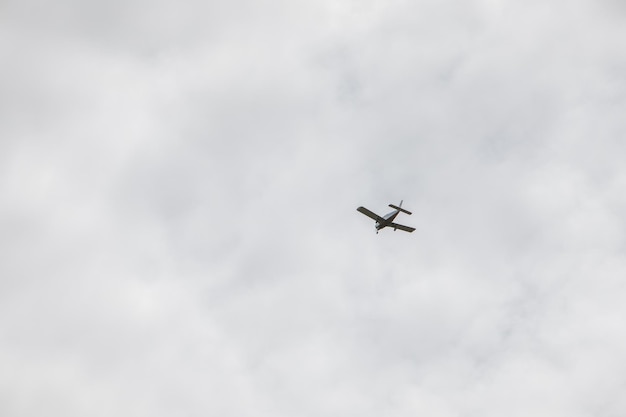 Small airplane in sky