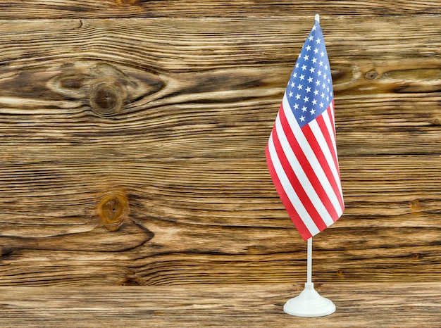 Small american flag on the stand