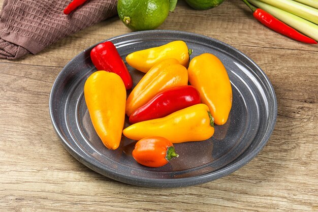 small baby bell pepper heap