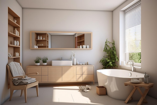 Small Bathroom Makeover Interior Design 3D Rendering