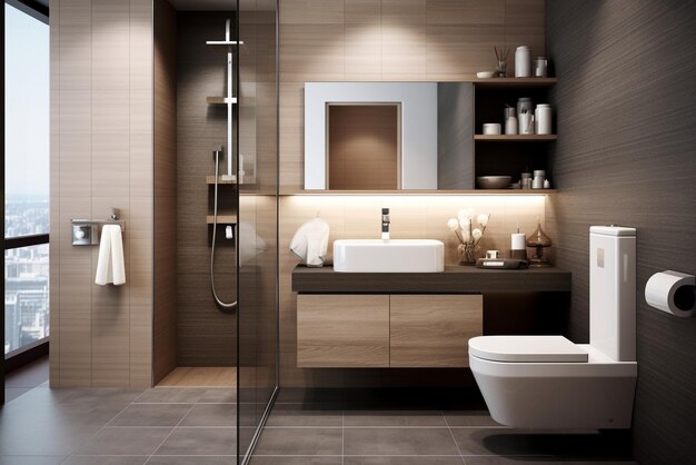 Small bathroom with modern style