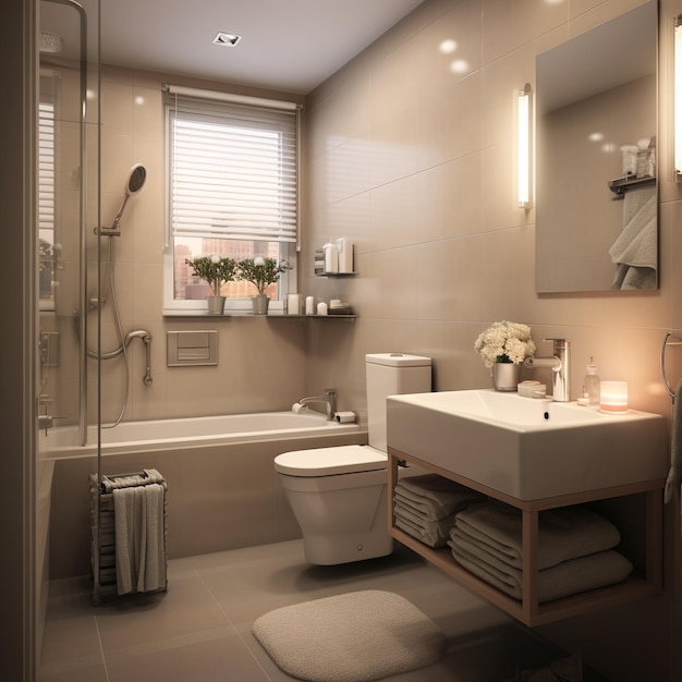 Small bathroom with modern style