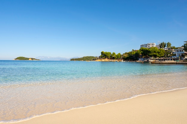 Small, beautiful bay with sand beach.