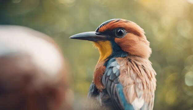 自然の背景のある小さな鳥 美しい自然