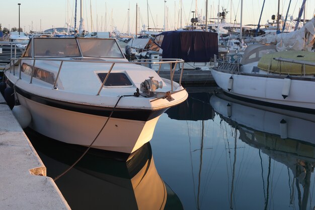 Small boats in the bay