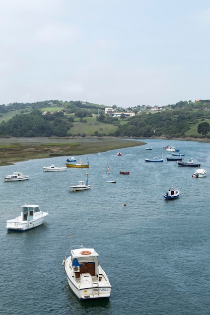 Small boats in San Vicente de la Barquera Cantabria Spain