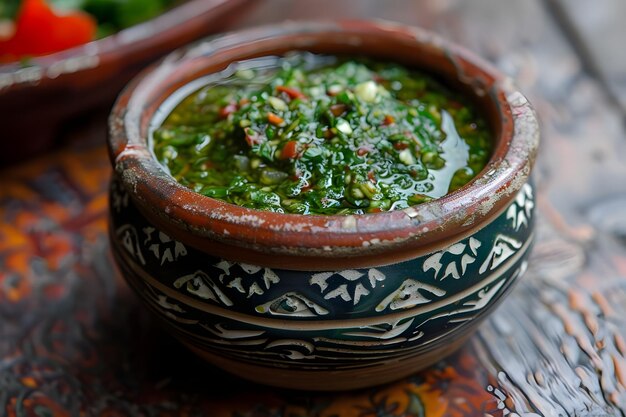 Small Bowl Chimichurri Sauce Elegance