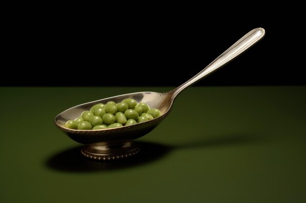 A small bowl of peas