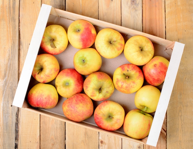 Small box of apples for cider