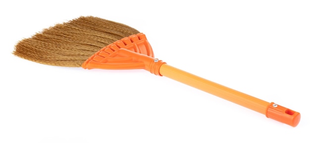 Small broom isolated on white background