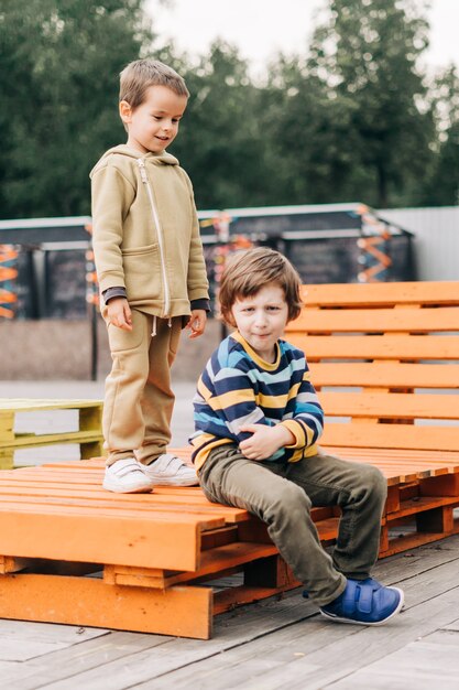 Small brothers upset after quarrel outside