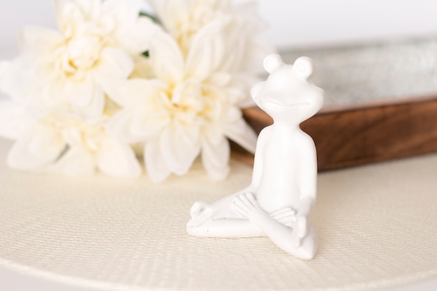 Small Buddha, badth, spa on white background