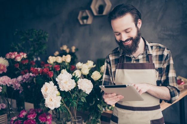 Small business owner in his flower shop