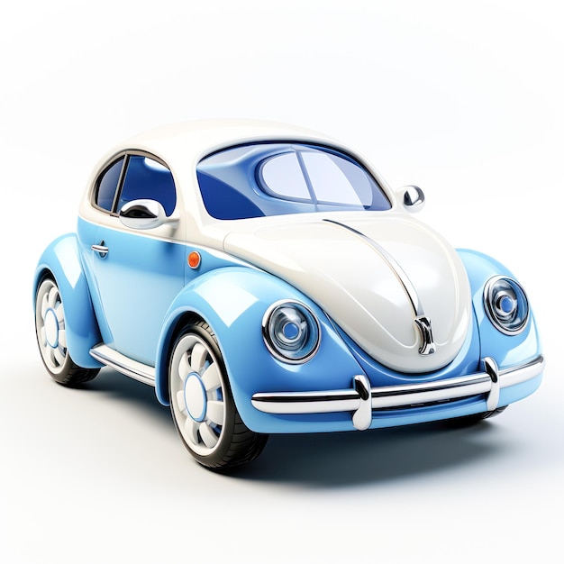 small car toy on white background