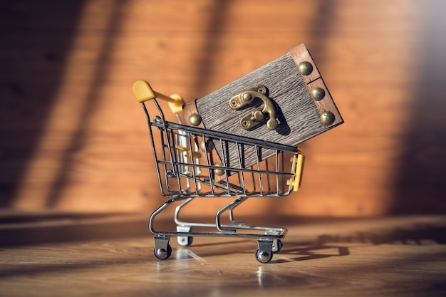 Small chest on a trolley