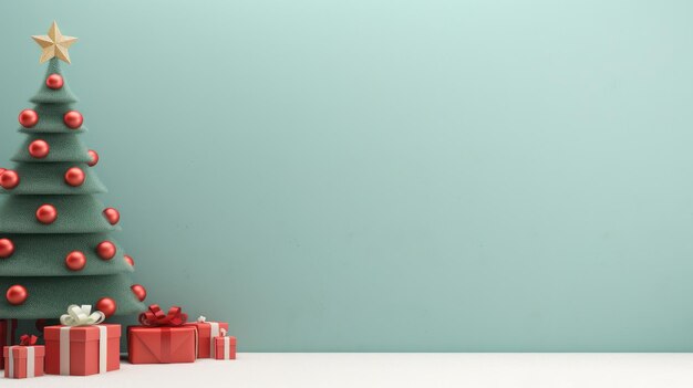 Small Christmas Tree Surrounded by Presents