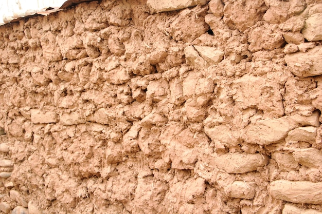 Small clay house in the mountains