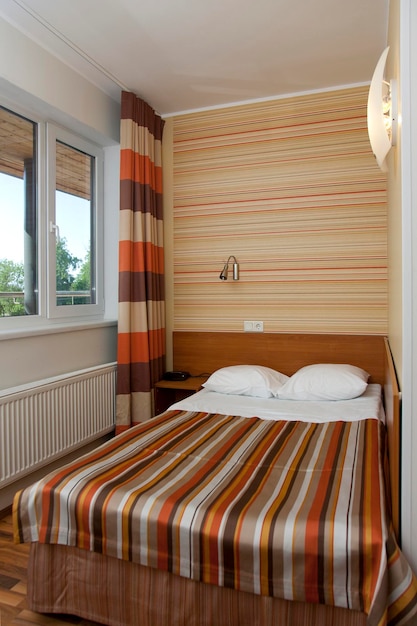 Small and Colorful Hotel Room