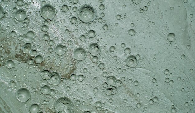 Small craters in mud volcanoess clay river buzau county romania