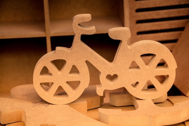 Small decorative bike in view