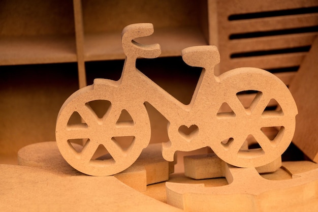 Small decorative bike in view