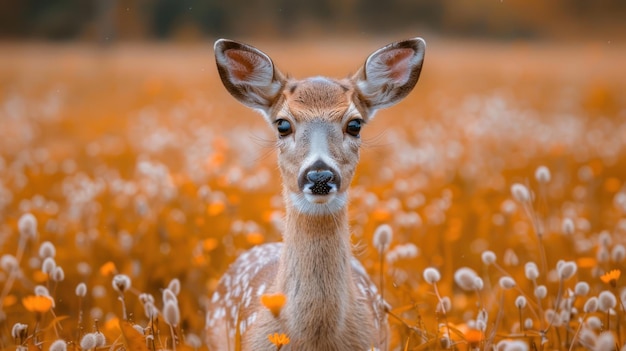 Small Deer in Tall Grass