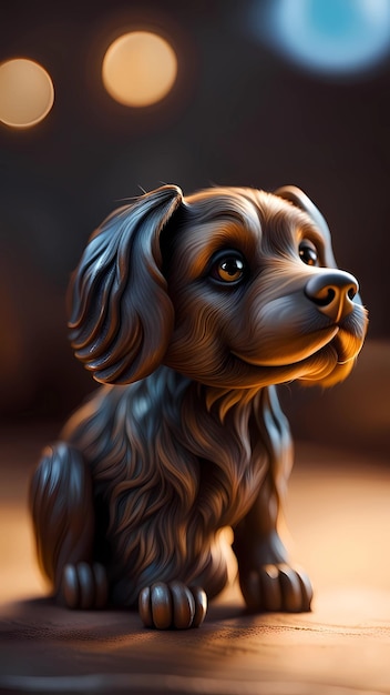 a small dog figurine of a dog named person.