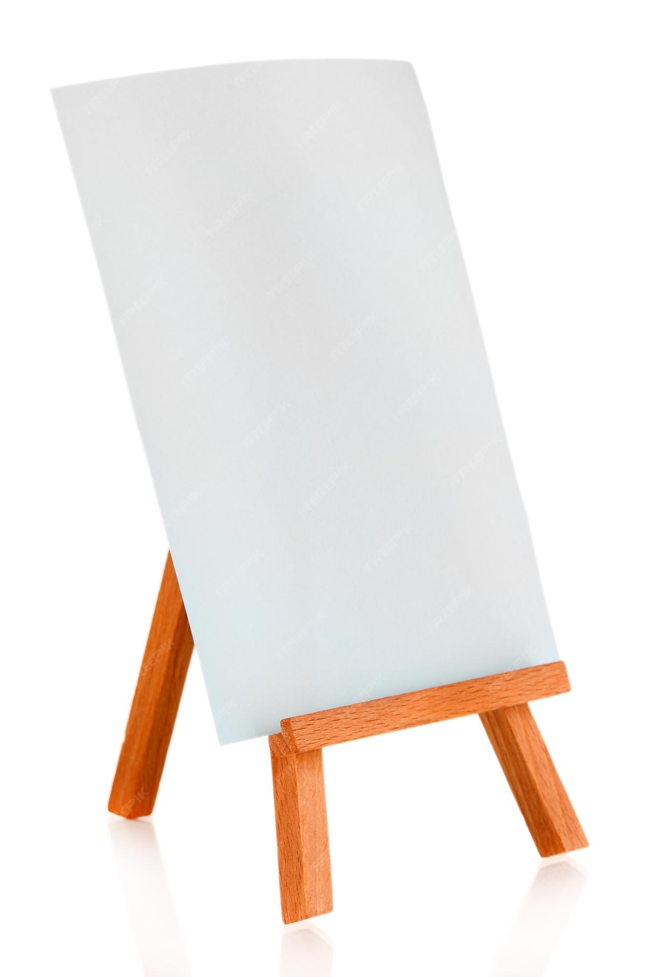 Premium Photo  Small easel with sheet of paper isolated on white