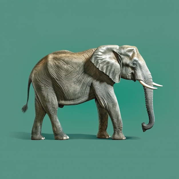 Маленький слон с бивнями Generative AI Art